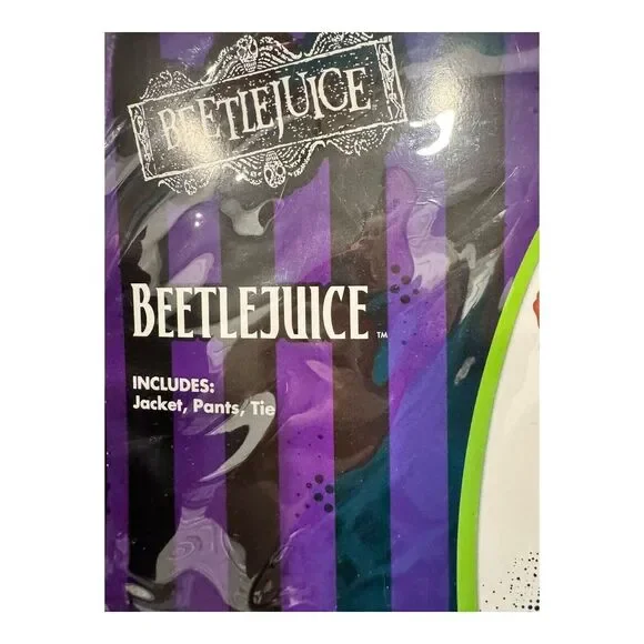 Spirit Halloween BEETLEJUICE Costume Jacket Pants Tie ADULT Small‎ Men - Picture 3 of 4